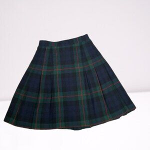 Norton McNaughton Women's Wool Blend Tartan Plaid Pleated Skirt Sz 10